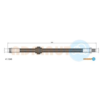 Шланг гальмівний гідравлічний Renault Kangoo, Nissan Kubistar ADRIAUTO 41.1248