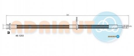 Шланг тормозной пер. прав. SUZUKI Grand Vitara 1.6 08- Suzuki Grand Vitara ADRIAUTO 48.1253