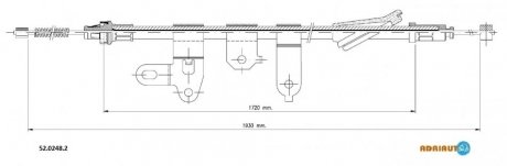 TOYOTA Трос ручного тормоза лев. 11930/1720 мм COROLLA Verso 04- ADRIAUTO 52.0248.2