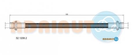 TOYOTA шланг тормоз..Auris 07- ADRIAUTO 52.1208.2