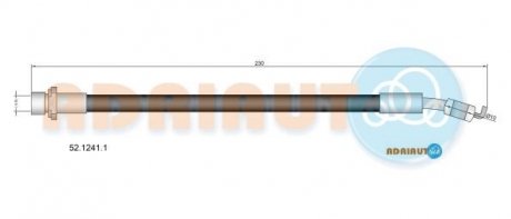 TOYOTA шланг тормозов. задн. CORALLA, AURIS, VERSO 07- ADRIAUTO 52.1241.1