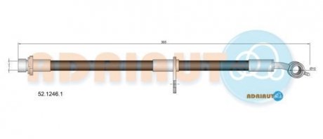 TOYOTA шланг тормозов. задн. прав. AVENSIS -18 ADRIAUTO 52.1246.1