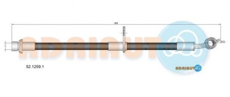 TOYOTA шланг тормозов. задн. лев. AVENSIS -18 Toyota Avensis, Auris ADRIAUTO 52.1259.1