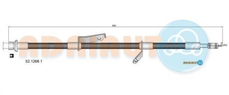 TOYOTA шланг тормозов. передн. лев. COROLLA 12- ADRIAUTO 52.1266.1
