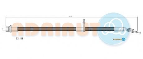 Шланг тормозной передн. левый TOYOTA Avensis -03 Toyota Avensis ADRIAUTO 52.1281