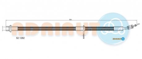 Шланг гальмівний передн. прав. TOYOTA Avensis -03 ADRIAUTO 52.1282