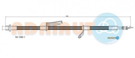 TOYOTA шланг тормозов. передн. лев. CORALLA, AURIS, VERSO 07- Toyota Auris, Verso ADRIAUTO 52.1292.1