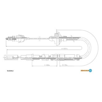 VW Трос сцепления Passat 88- Volkswagen Passat ADRIAUTO 55.0154.2