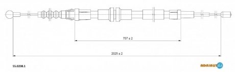 Тросик Volkswagen Caddy ADRIAUTO 55.0208.1