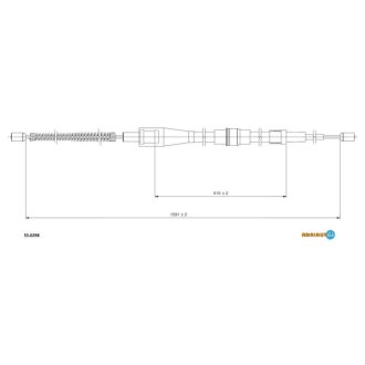 VW Трос ручного тормоза Skoda Fabia,Polo Skoda Fabia, Volkswagen Polo, Seat Ibiza, Cordoba ADRIAUTO 55.0298