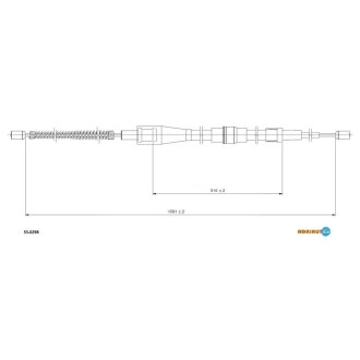 VW Трос ручного тормоза Skoda Fabia,Polo Skoda Fabia, Volkswagen Polo, Seat Ibiza, Cordoba ADRIAUTO 55.0298