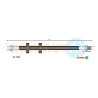 VW Шланг тормозной пер.Golf, Jeta,Passaat 78-83 ADRIAUTO 55.1203