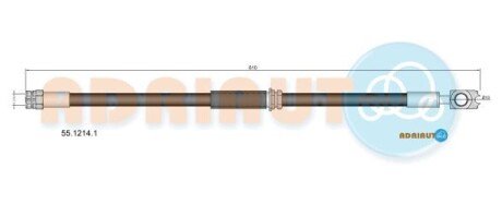 Купить Шланг гальмівний передн. VW Jetta 2010- ADRIAUTO 55.1214.1 (фото1) подбор по VIN коду, цена 443 грн.