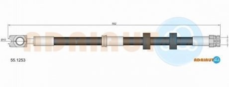 SKODA Шланг гальмівний передній.Fabia 00- ADRIAUTO 55.1253