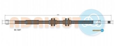 VW Тормозной шланг T5 пер. Volkswagen Transporter, Multivan ADRIAUTO 55.1267