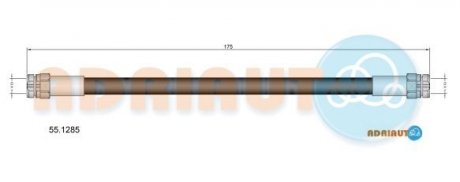 VW шланг тормозов. задн. VW UP -20 ADRIAUTO 55.1285