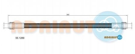 VW Шланг торм. задн. AMAROK 10- ADRIAUTO 55.1289