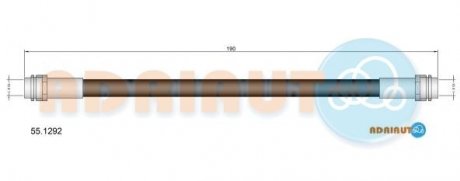 VW шланг гальм. задн. PHAETON 02- ADRIAUTO 55.1292