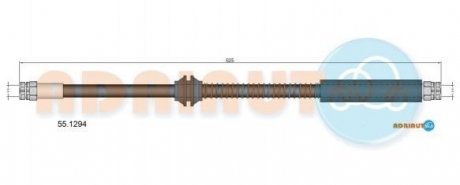 VW Тормозной шланг задний CADDY III 10- ADRIAUTO 55.1294