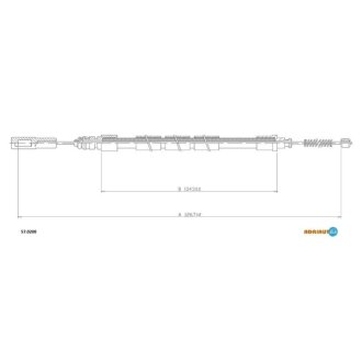 VOLVO Трос ручного тормоза лев. 340,360 81- 1268 ADRIAUTO 57.0200