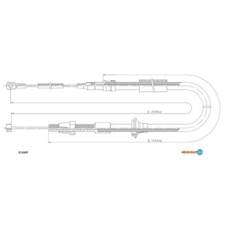 VOLVO Трос ручного тормоза лев. 740-760 82 ADRIAUTO 57.0207