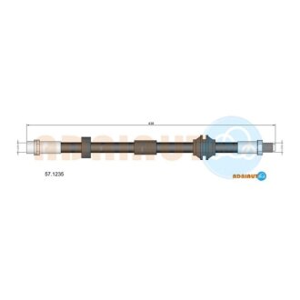 VOLVO Шланг торм. пер. C70/S40/V50 04- (16&quot; диск) ADRIAUTO 57.1235