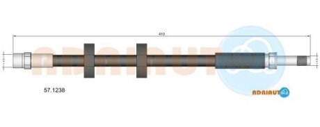 Шланг гальмівний VOLVO XC90 02-10 Volvo V70, XC90 ADRIAUTO 57.1238