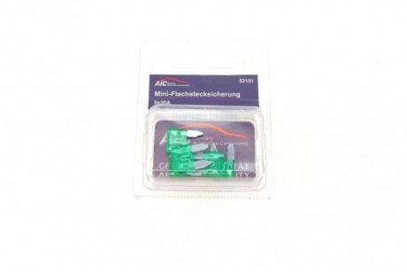 Предохранитель 30А (Мини, с плоскими контактами) AIC 52151