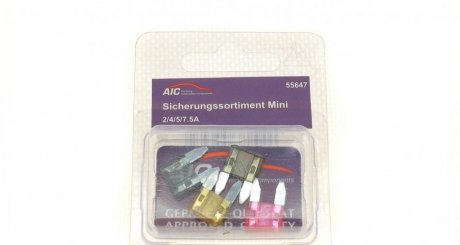 Комплект предохранителей (Мини) (2A/4A/5A/7.5A) AIC 55647