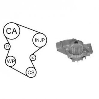 CITROEN Ккт ГРМ (ремень 2 ролика помпа с прокл. крепление) Jumpy, Jumper 2.0HDI AIRTEX wpk-1580r02