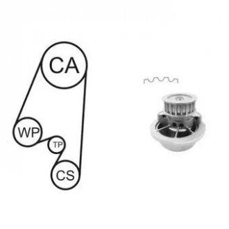 OPEL Комплект. ГРМ (помпа + ремень + ролик + крепление) ASTRA G 1.6 00-05, COMBO 1.6 01-06 AIRTEX wpk-167701
