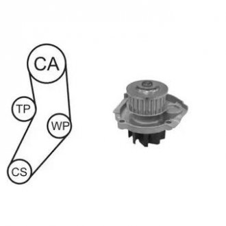 Водяний насос + комплект зубчатого ременя Fiat Grande Punto, Punto, Doblo, Panda, Lancia Musa, Fiat 500 AIRTEX wpk-185202
