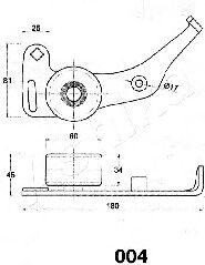 Ролик модуля натягувача ременя Peugeot 405, 306, Boxer, Citroen Jumper, Peugeot 806, 406, Citroen Jumpy, Fiat Scudo, Peugeot Expert, Citroen Berlingo, Lada Niva ASHIKA 45-00-004