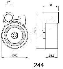 Ролик паску приводного Toyota LC 4.2TD 95- Toyota Land Cruiser ASHIKA 45-02-244