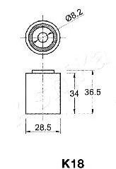 Ролик модуля натягувача ременя ASHIKA 45-0K-018
