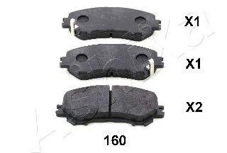 Тормозные колодки дисковые перед. Nissan X-Trail Renault Kadjar 1.2-2.0 04.14- ASHIKA 50-01-160