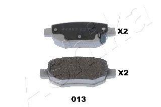 Колодки гальмівні дискові (комплект 4 шт) ASHIKA 51-00-013