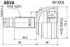 Купить ШРУС НАРУЖНЫЙ 22X52.5X25 (HYUNDAI ACCENT 11BLUE USA 2011-2017) Hyundai I30, Accent ASVA hysol (фото1) подбор по VIN коду, цена 2269 грн.