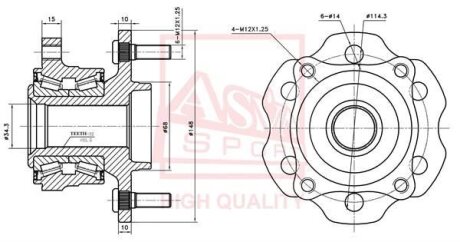 СТУПИЦА ЗАДНЯЯ (NISSAN PATHFINDER R51 2004- NISSAN PATHFINDER R51M 2005-) ASVA nswh-r51r