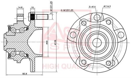 СТУПИЦА ПЕРЕДНЯЯ (NISSAN INFINITI G35 (V35) 2002-2007) ASVA nswhv35f
