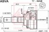 Купить ШРУС НАРУЖНЫЙ 24x56x26 (TOYOTA AVENSIS AT220ZZT220 1997-2003) Toyota Avensis ASVA ty-56a48 (фото1) подбор по VIN коду, цена 1885 грн.