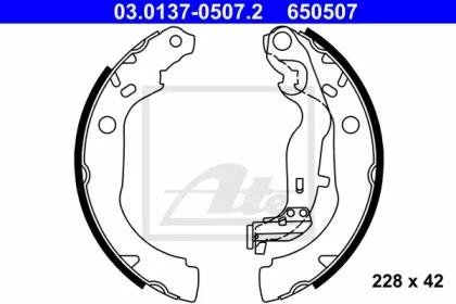 Купить Тормозные колодки барабанные Dacia Duster, Renault Duster, Captur ATE 03013705072 (фото1) подбор по VIN коду, цена 1895 грн.