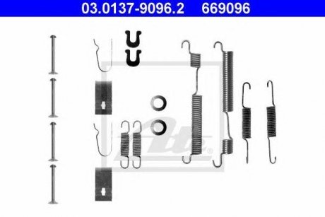 Комплектующие для тормозных колодок Honda Civic ATE 03013790962