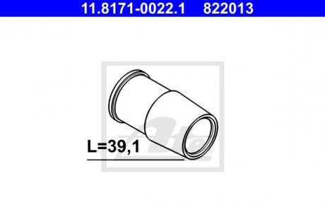 Купити Елементи гальмівного супорта (РМК напрямних) ATE 11.8171-0022.1 (фото1) підбір по VIN коду, ціна 23 грн.