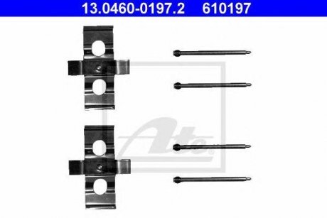 Купити Комплектуючі для гальмівних колодок Mercedes W116, W126, C126 ATE 13046001972 (фото1) підбір по VIN коду, ціна 653 грн.