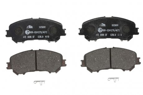Комплект тормозных колодок из 4 шт. дисков Nissan Qashqai, X-Trail, Renault Kadjar ATE 13.0460-5691.2