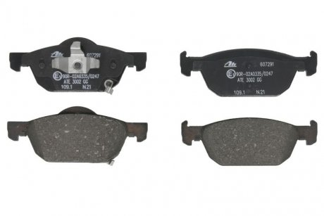 Комплект тормозных колодок из 4 шт. дисков Honda Accord ATE 13.0460-7291.2