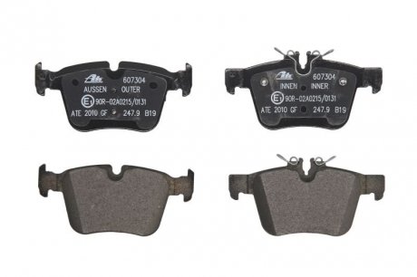 Комплект тормозных колодок из 4 шт. дисков Mercedes W205, S205, C205 ATE 13.0460-7304.2