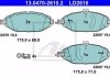 Купить Колодки тормозные дисковые керамические, Комплект Mercedes W205, S205, C205, S213, W213, C124, C207, C238, A124, A207, A238 ATE 13047026102 (фото1) подбор по VIN коду, цена 4892 грн.