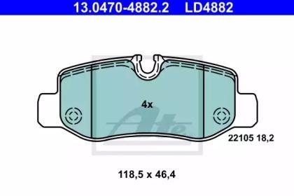 Тормозные колодки дисковые ATE 13047048822